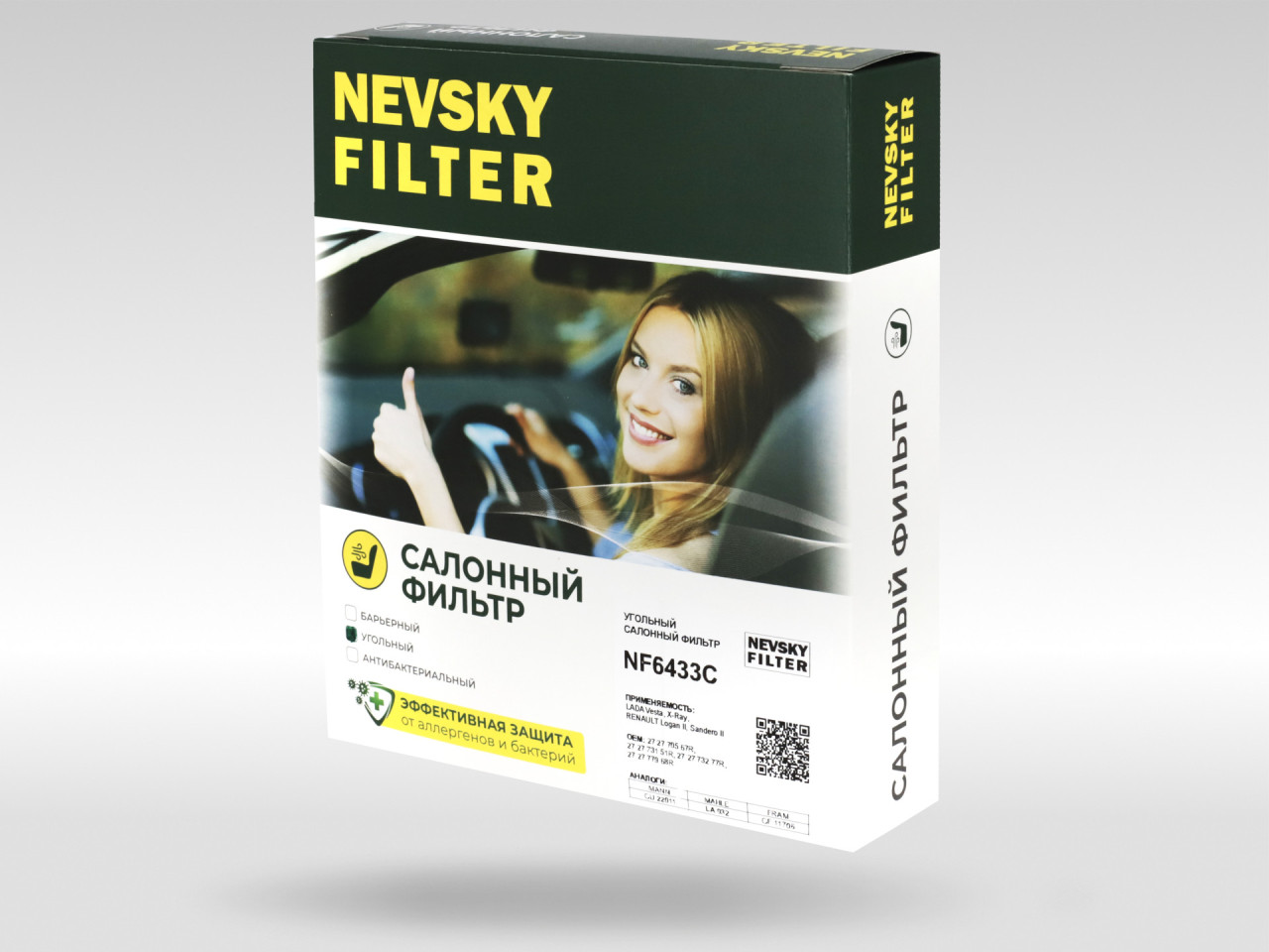 Салонный фильтр фильтр NEVSKY FILTER NF6433C